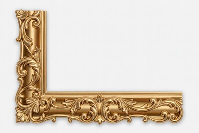 Ornate Gold L-Shaped Frame Corner
