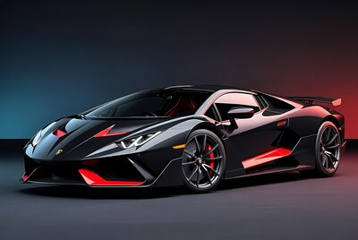 Black Lamborghini Huracan STO Supercar