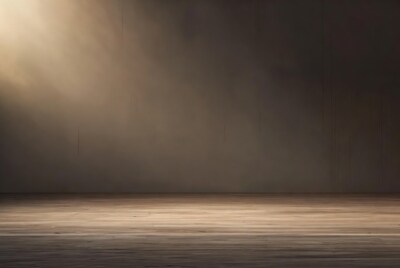 Spotlight on Wooden Stage