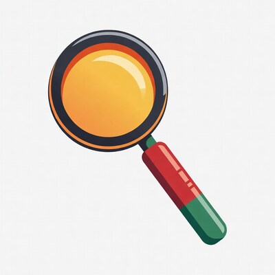 Colorful Magnifying Glass Illustration