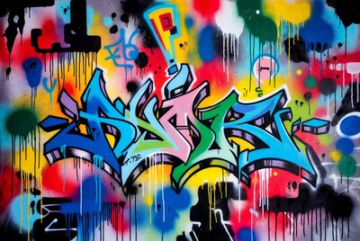 Colorful Graffiti Street Art