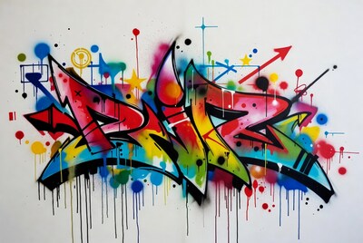 Colorful DRIZ Graffiti Art