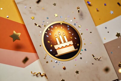 Birthday Cake with Three Candles