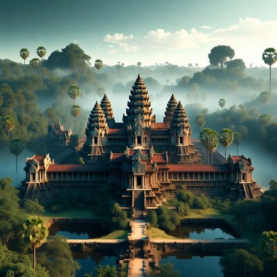 Angkor Wat Temple in Jungle Mist