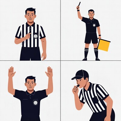 Referee Poses Illustration