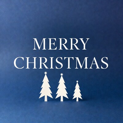 Merry Christmas with Paper Trees