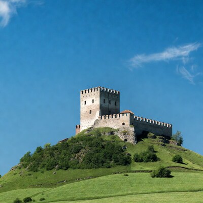 Medieval Castle on Green Hill