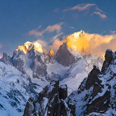 Fitz Roy Mountain Sunrise Patagonia