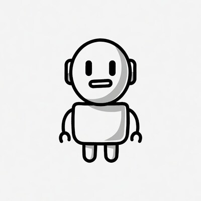 Cute cartoon robot illustration