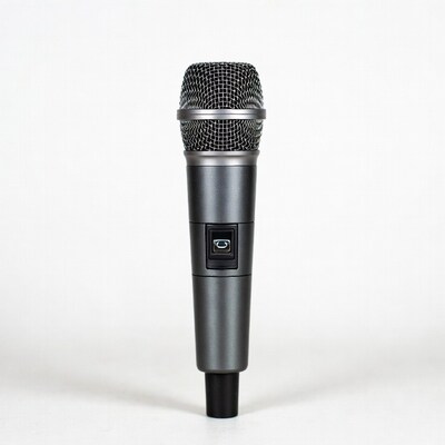 Gray Wireless Microphone Isolated