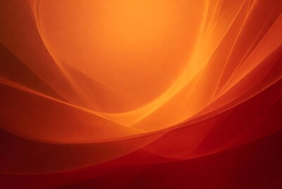 Abstract Orange Red Swirling Waves