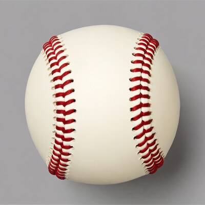 Baseball on gray background