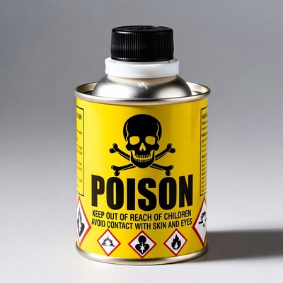 Yellow Poison Spray Can