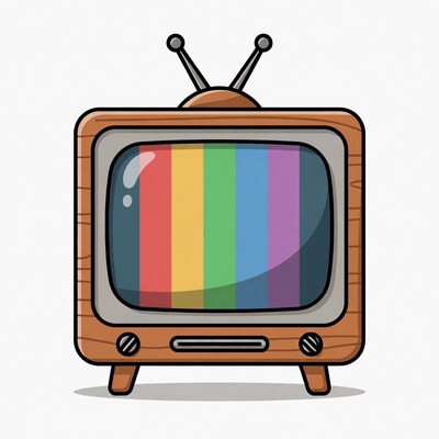 Retro TV with Color Bars