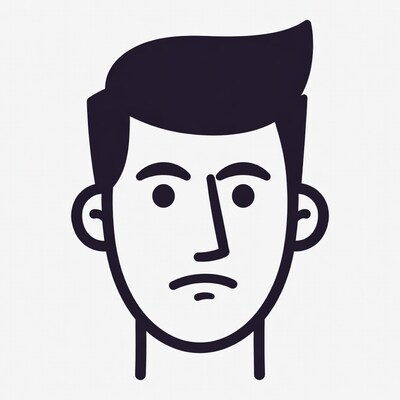Sad man illustration