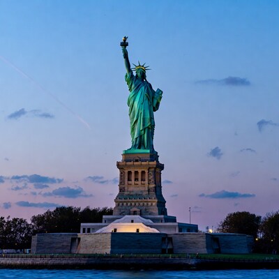 Statue of Liberty at dusk