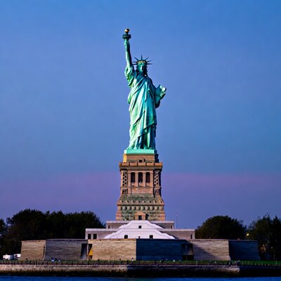 Statue of Liberty at sunset