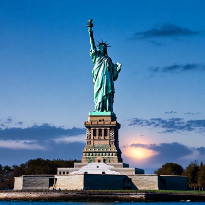 Statue of Liberty at Sunset