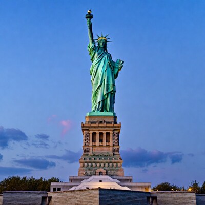 Statue of Liberty at dusk