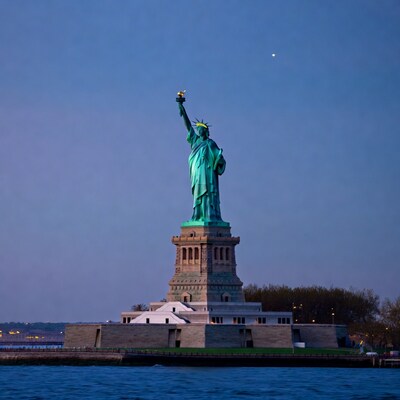 Statue of Liberty at dusk