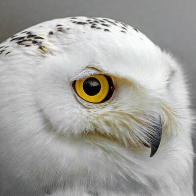 Snowy Owl Close-Up Portrait