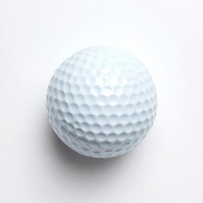 Golf ball on white background
