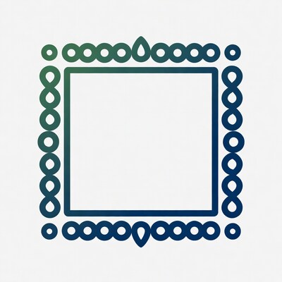 Ornate Teal Infinity Border Frame