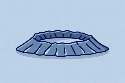 Blue Ruffled Collar Illustration