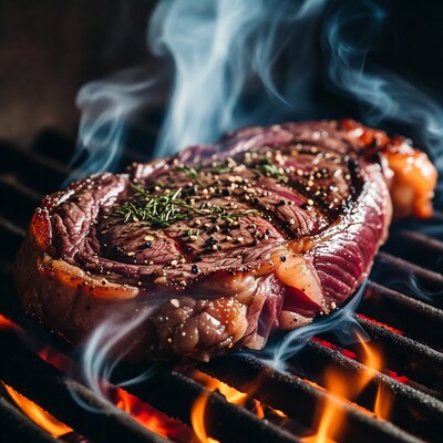 Grilled Ribeye Steak with Herbs