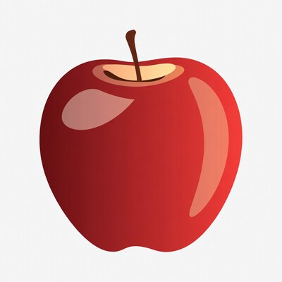 Red apple illustration