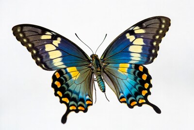Blue and Yellow Swallowtail Butterfly