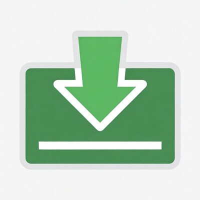 Green Download Arrow Icon