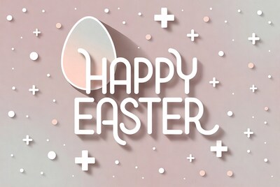 Happy Easter with Egg Illustration