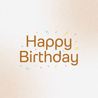 Happy Birthday with Confetti