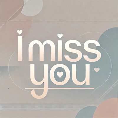 I Miss You Hearts Graphic