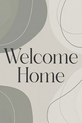Welcome Home Text Illustration