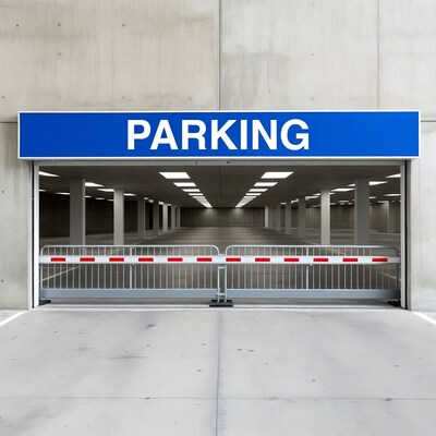 Empty Parking Garage Entrance