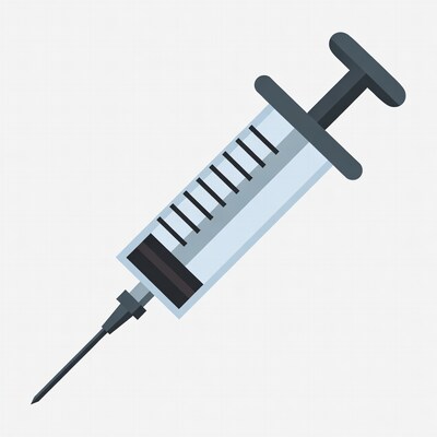 Syringe illustration on white background