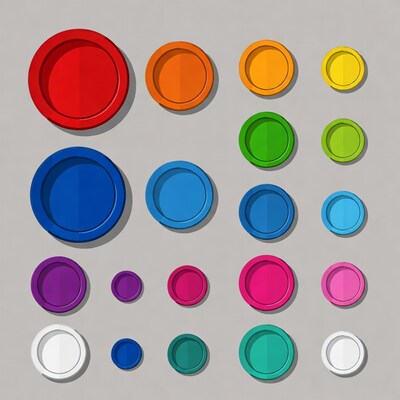 Colorful Flat Design Circles Illustration
