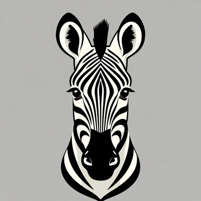Zebra head illustration