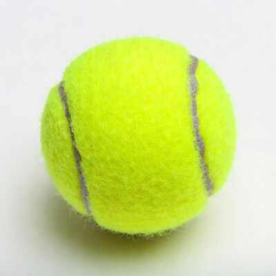 Yellow tennis ball isolated