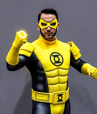 Man in Yellow Green Lantern Costume