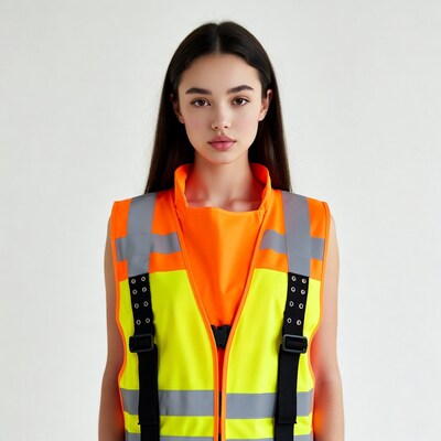 Asian woman in yellow safety vest