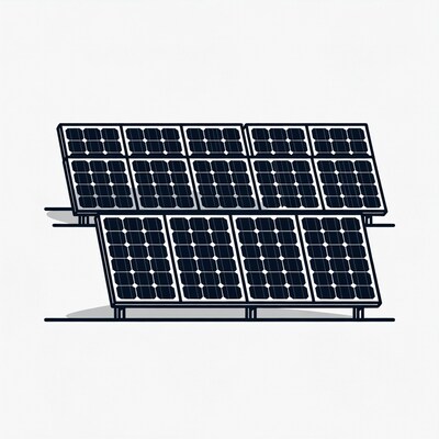 Solar Panel Array Illustration