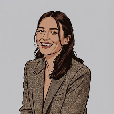 Smiling woman in brown blazer