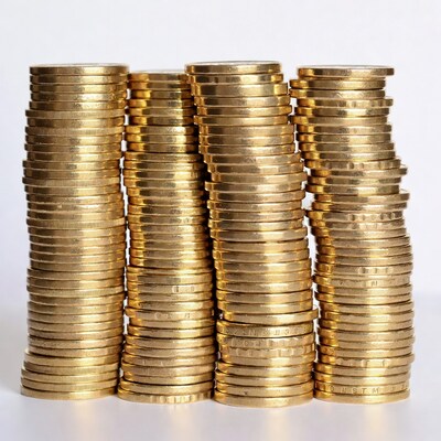 Stacks of Gold Coins