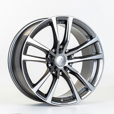 Black and Silver Alloy Wheel