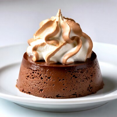 Chocolate Creme Brulee with Meringue Topping