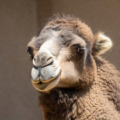 Dromedary camel close-up portrait