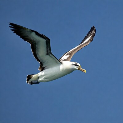 Wandering Albatross Flying in Blue Sky